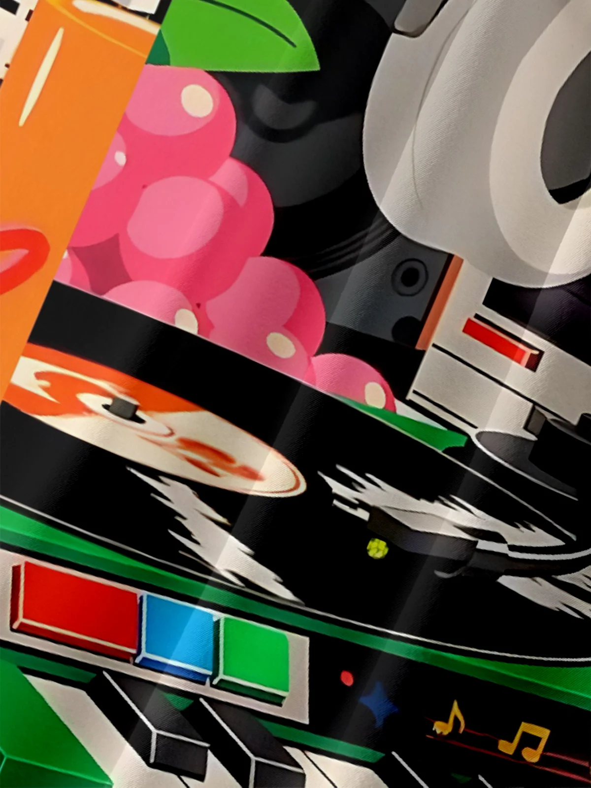 Moisture-wicking Music Festival Electronic Synth Music Art Rock Chest Pocket Casual Shirt