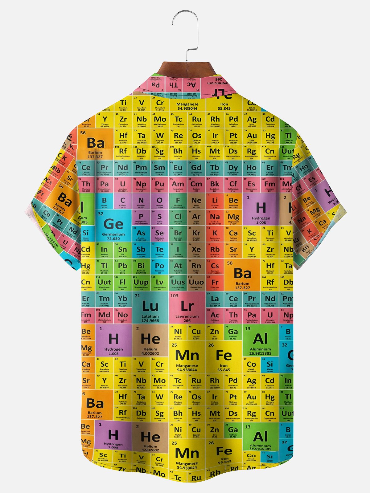 Moisture-wicking Artistic Chemical Symbols Plaid Chest Pocket Casual Shirt