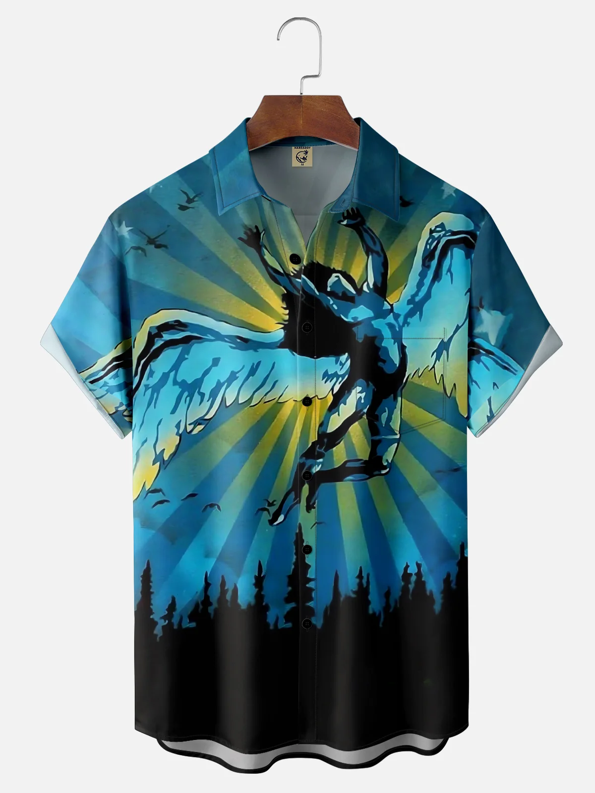 Moisture-wicking Music Festival Classic Rock Art Punk Chest Pocket Casual Shirt