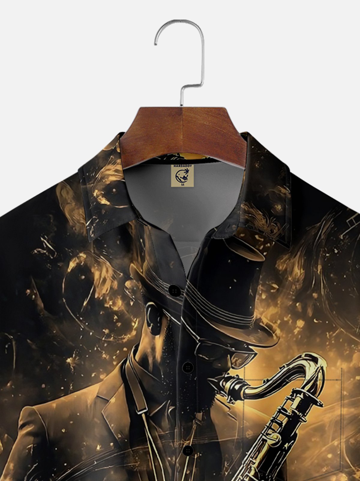 Moisture-wicking Music Festival Jazz Art Blues Chest Pocket Casual Shirt