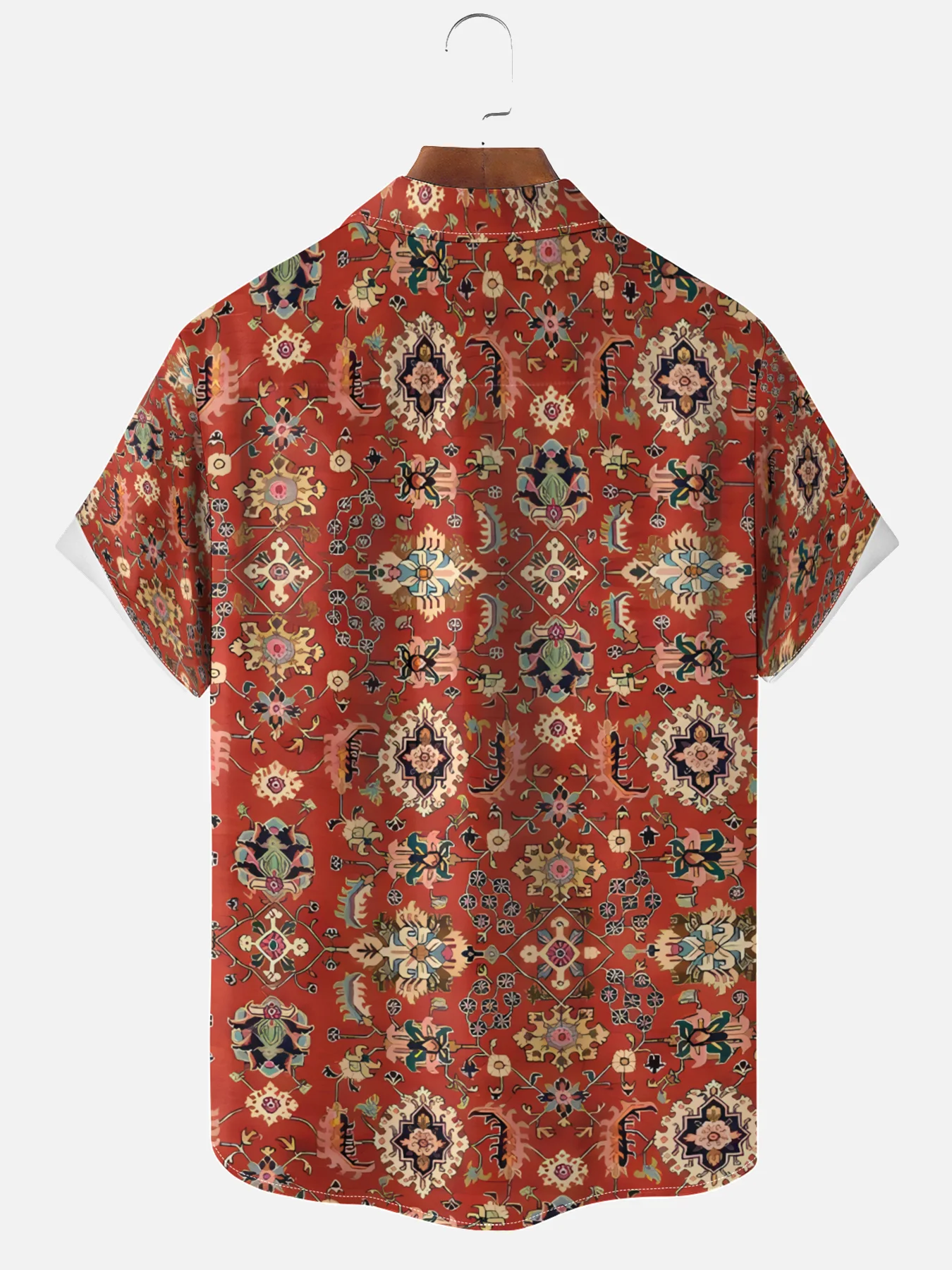 Moisture-wicking Retro Ethnic Chest Pocket Casual Shirt