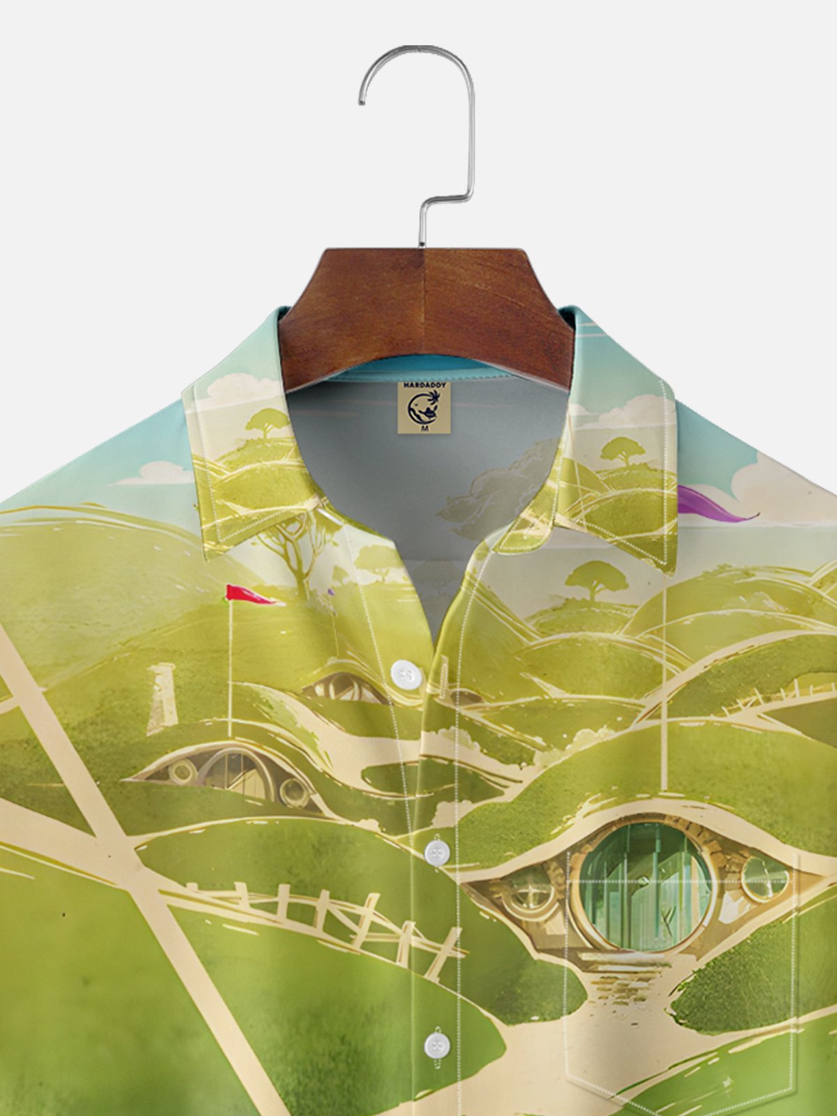 Moisture-wicking The Shire Home Middle Earth Wizard Journey Chest Pocket Casual Shirt