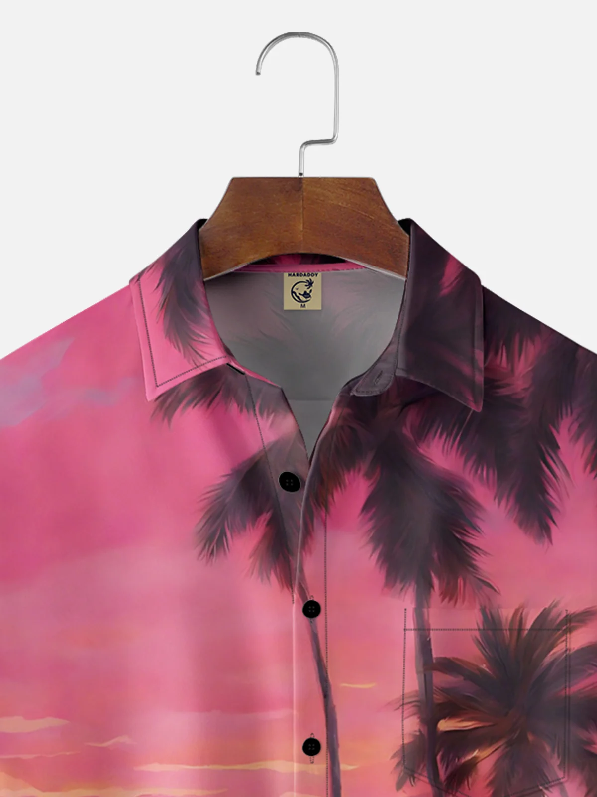 Moisture Wicking Beach Vacation Vintage Car Chest Pocket Hawaiian Shirt