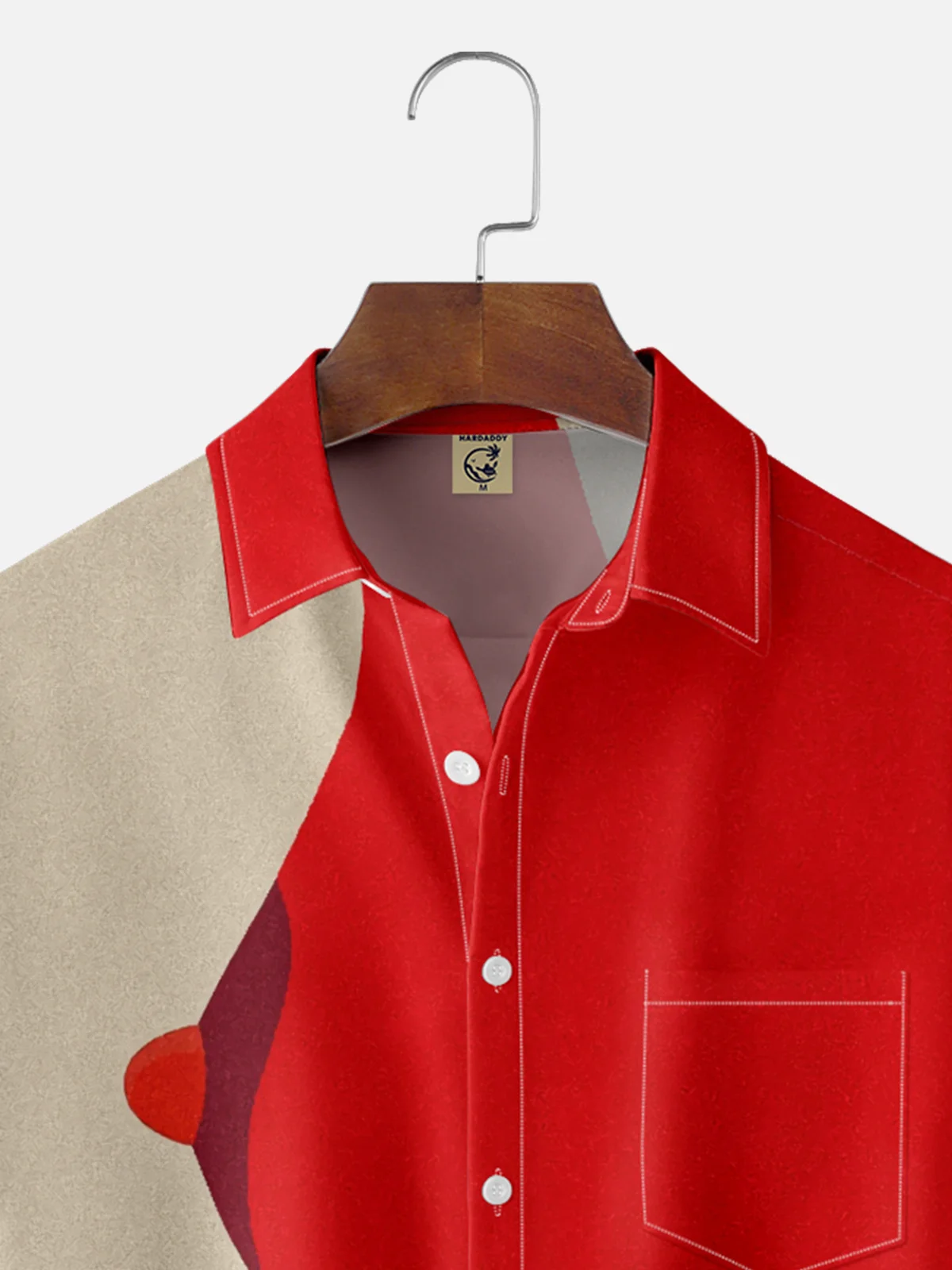 Moisture-wicking Artistic Human Breasts Chest Pocket Casual Shirt