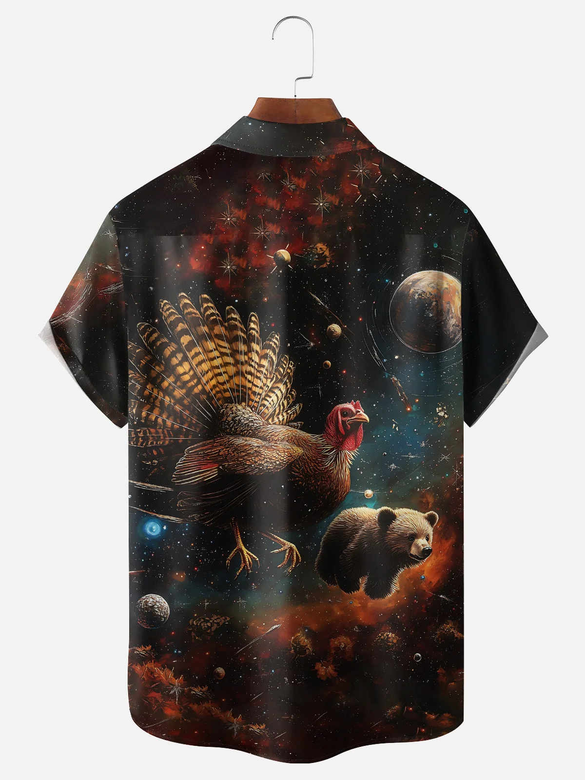 Moisture Wicking Thanksgiving Funny Turkey Breast Pocket Hawaiian Shirt