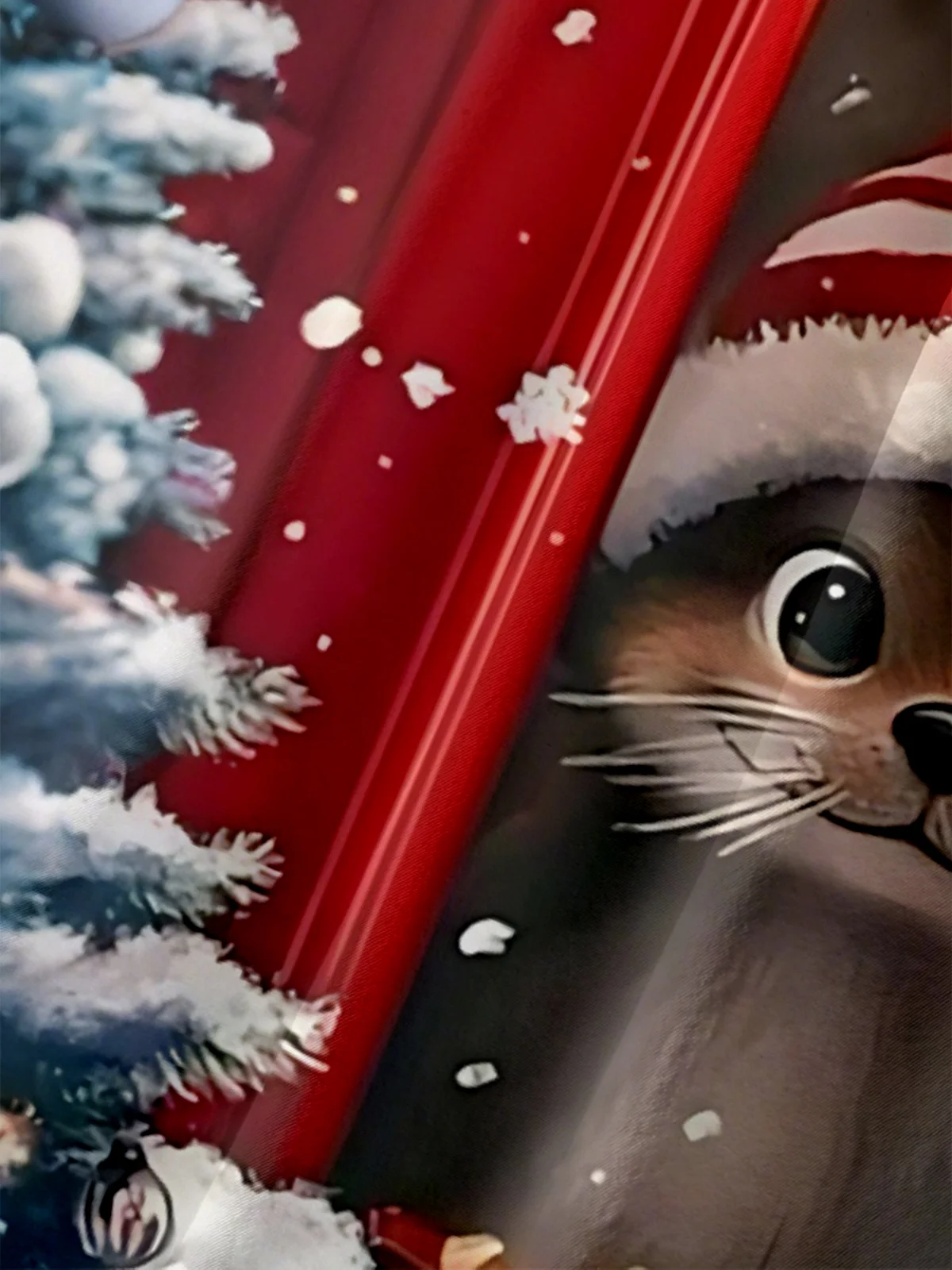 Moisture-Wicking Christmas Hat Otter Chest Pocket Hawaiian Shirt