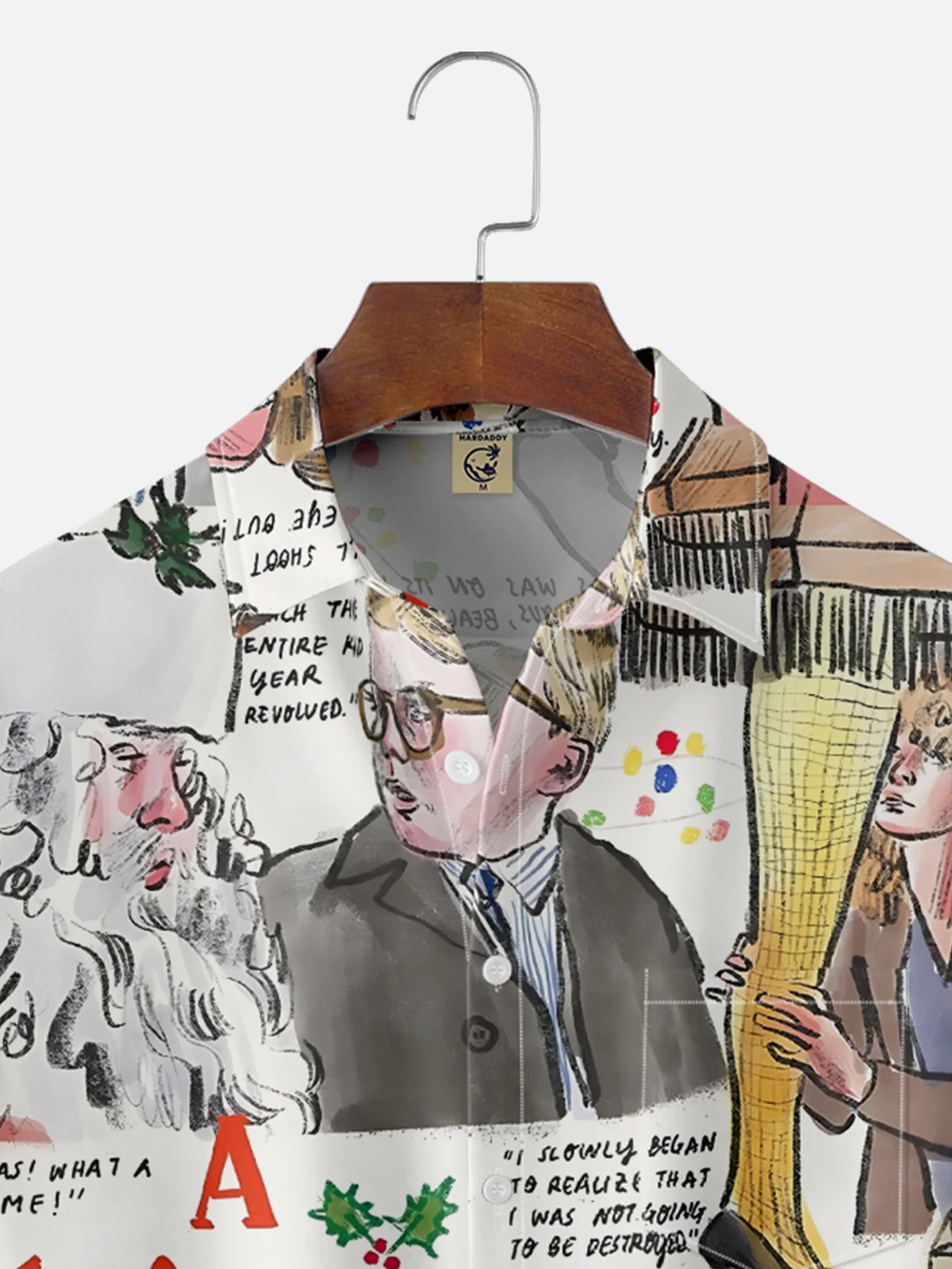 Moisture Wicking Merry Christmas Story Leg Lamp Chest Pocket Hawaiian Shirt