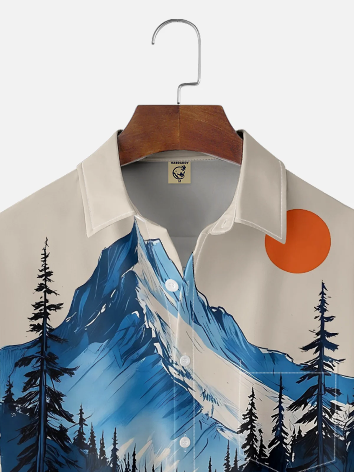 Moisture-Wicking Outdoor Iakeside Mountain Tent Campfire Chest Pocket Hawaiian Shirt