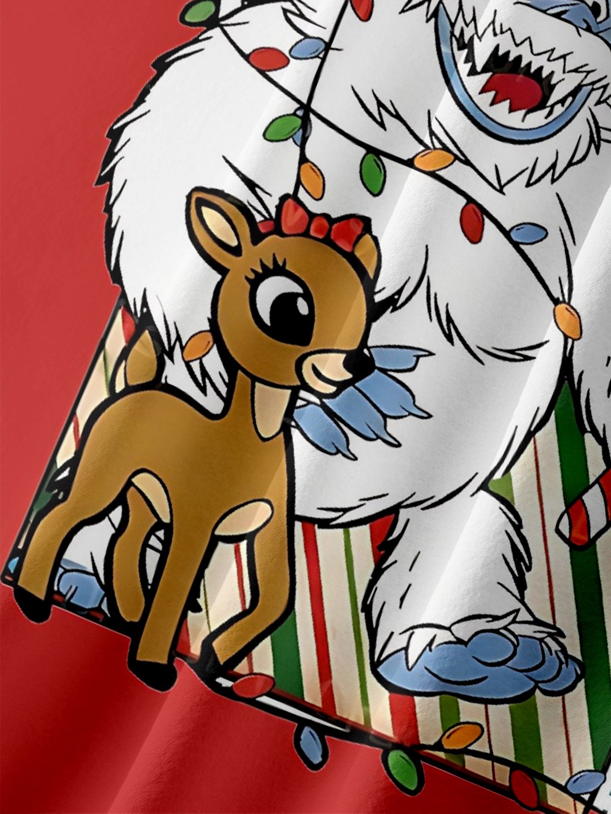 Moisture Wicking Christmas Snowman Santa Rudolph Hawaiian Shirt