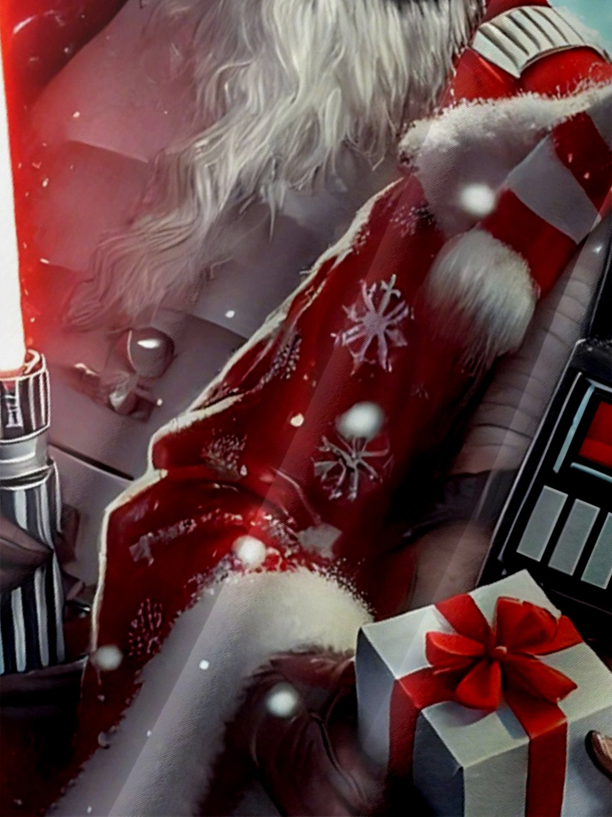 Moisture Wicking Christmas Star Trooper Chest Pocket Hawaiian Shirt