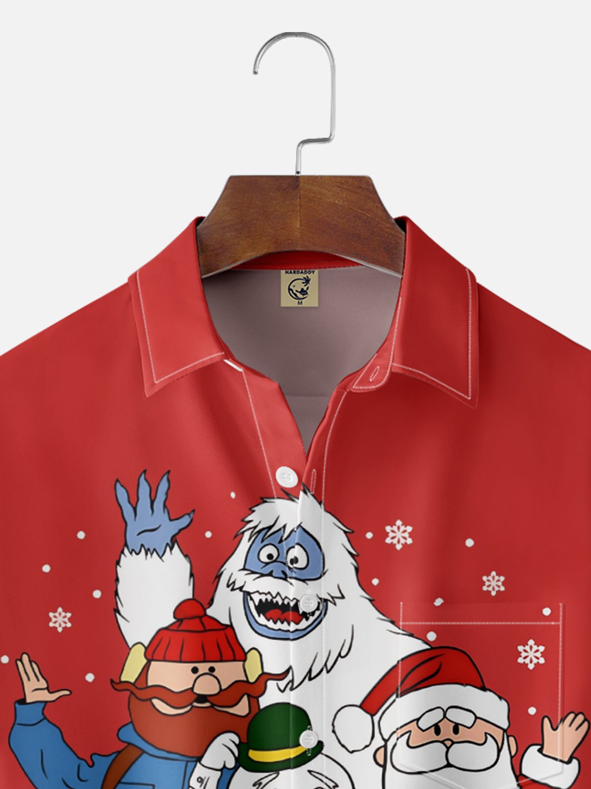 Moisture Wicking Christmas Snowman Santa Rudolph Hawaiian Shirt