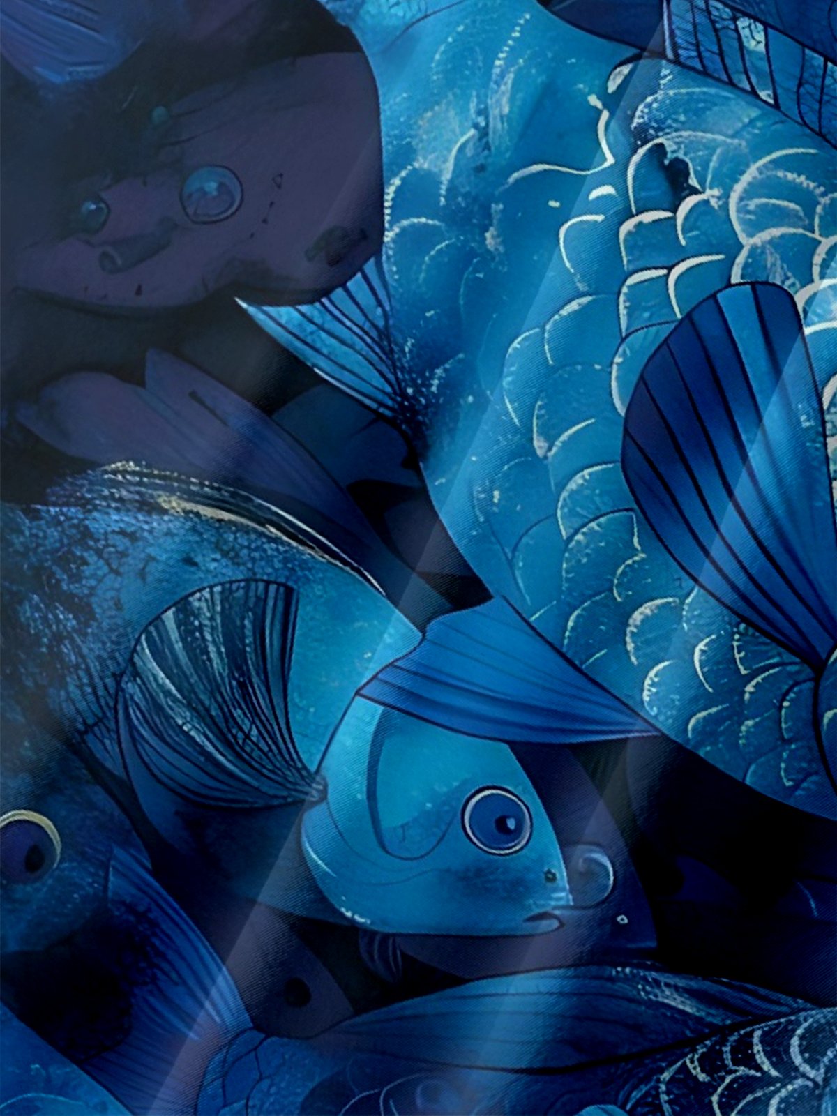 Moisture-Wicking Outdoor Gradient Abstract Fishing Chest Pocket Hawaiian Shirt