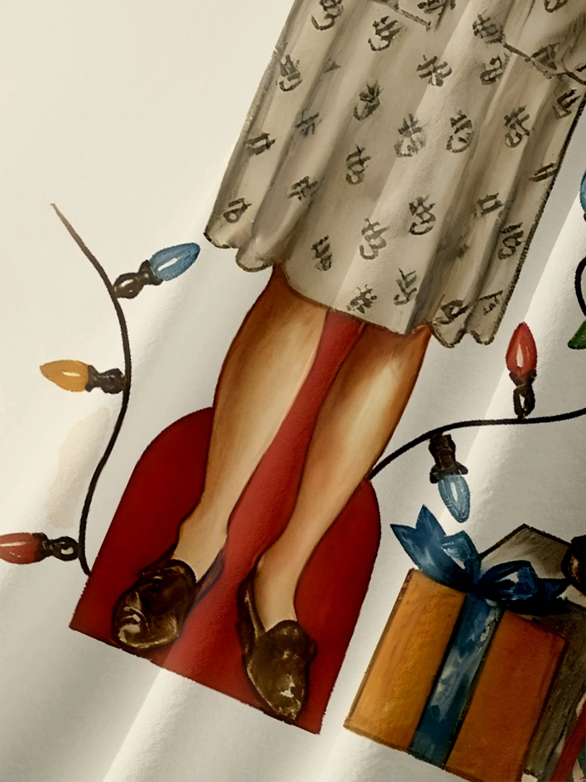 Moisture Wicking Merry Christmas Story Leg Lamp Chest Pocket Hawaiian Shirt