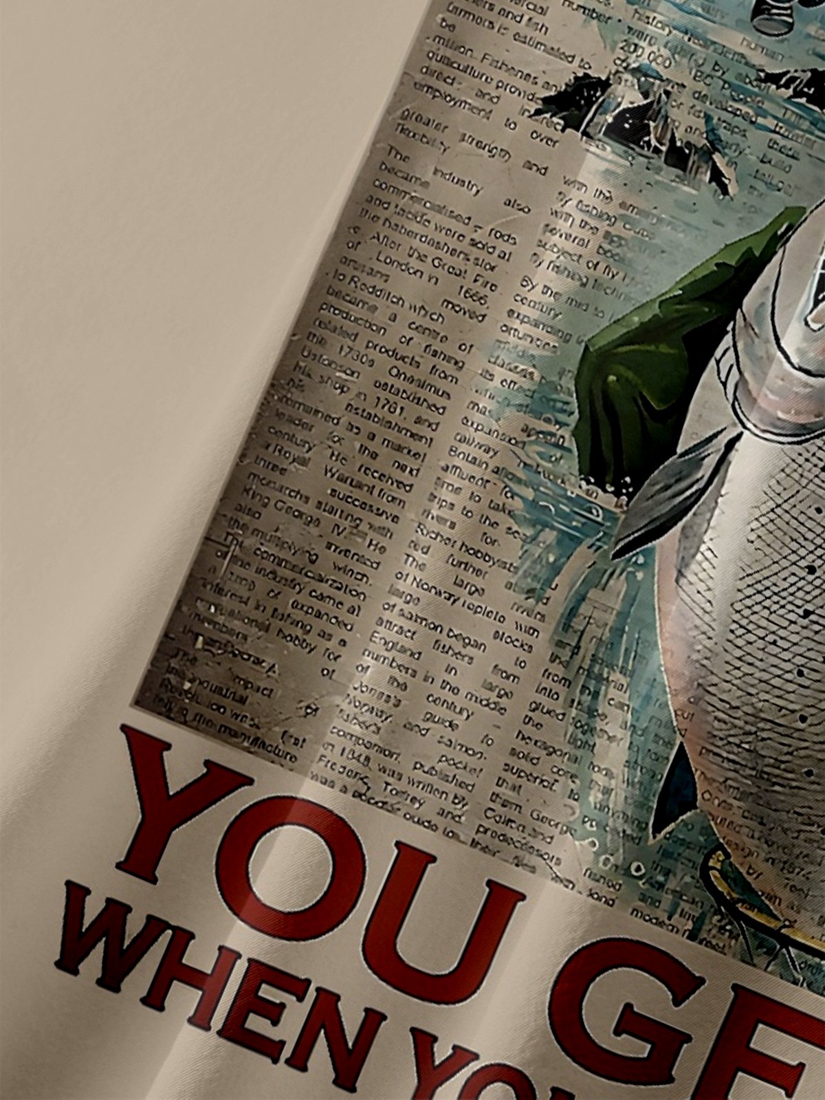 Moisture-Wicking Outdoor Gradient Retro Fishing Poster Chest Pocket Hawaiian Shirt