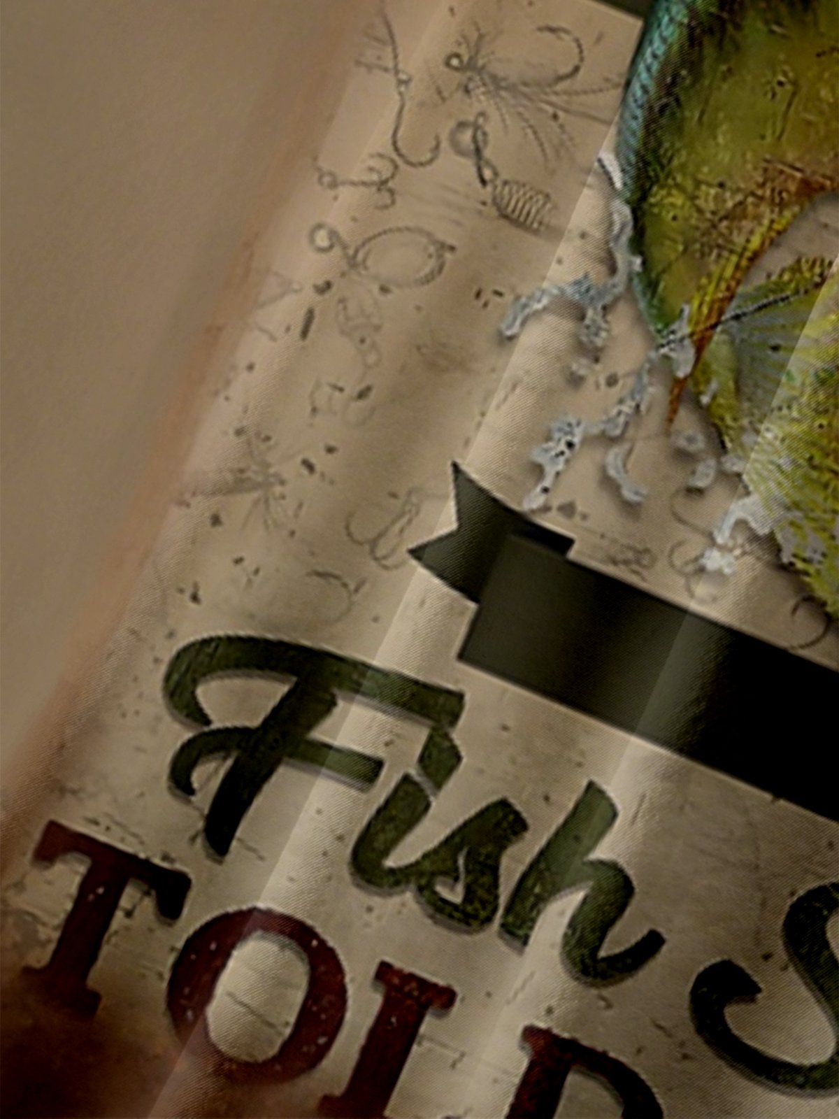 Moisture-Wicking Outdoor Gradient Retro Fishing Poster Chest Pocket Hawaiian Shirt