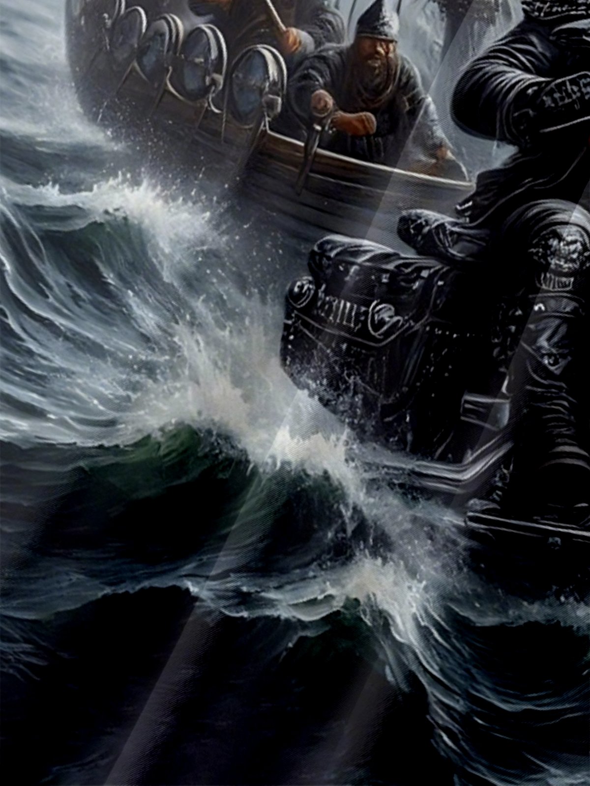 Moisture Wicking Vintage Viking Biker Hawaiian Shirt