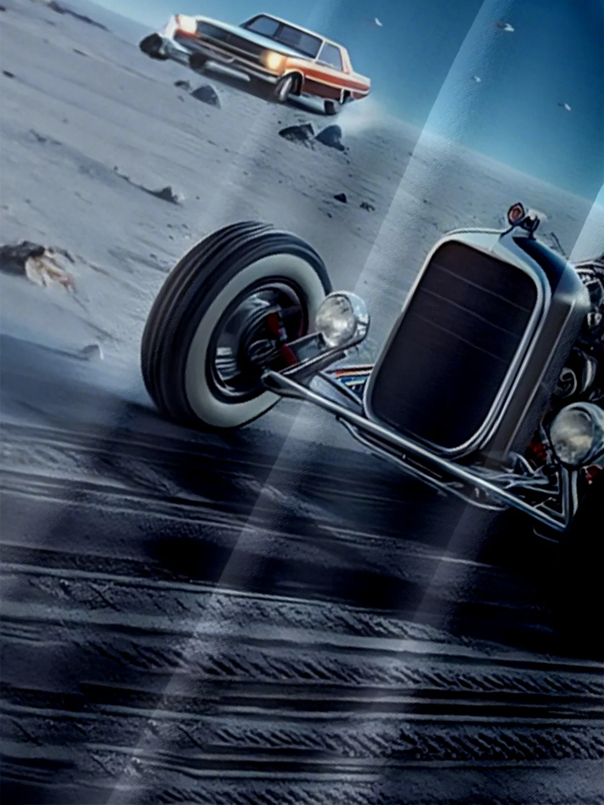 Moisture Wicking Space Astronaut Retro Car Hawaiian Shirt