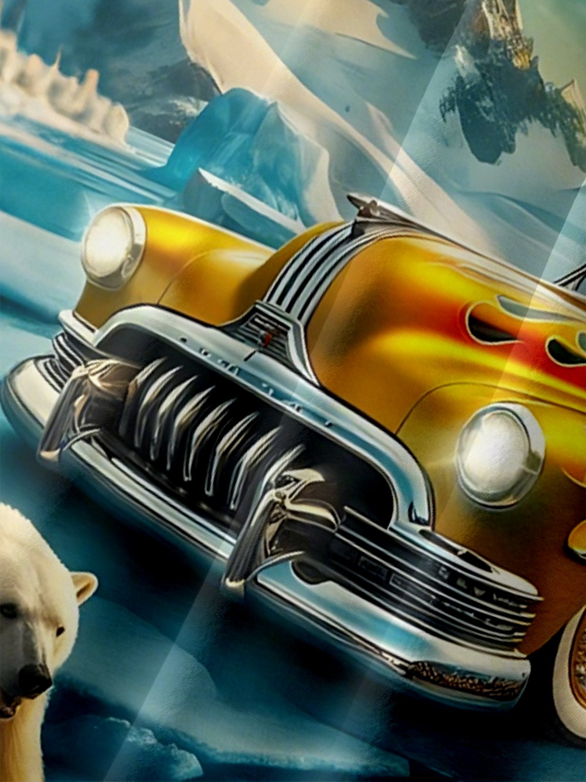 Moisture Wicking Vintage Car Hawaiian Shirt