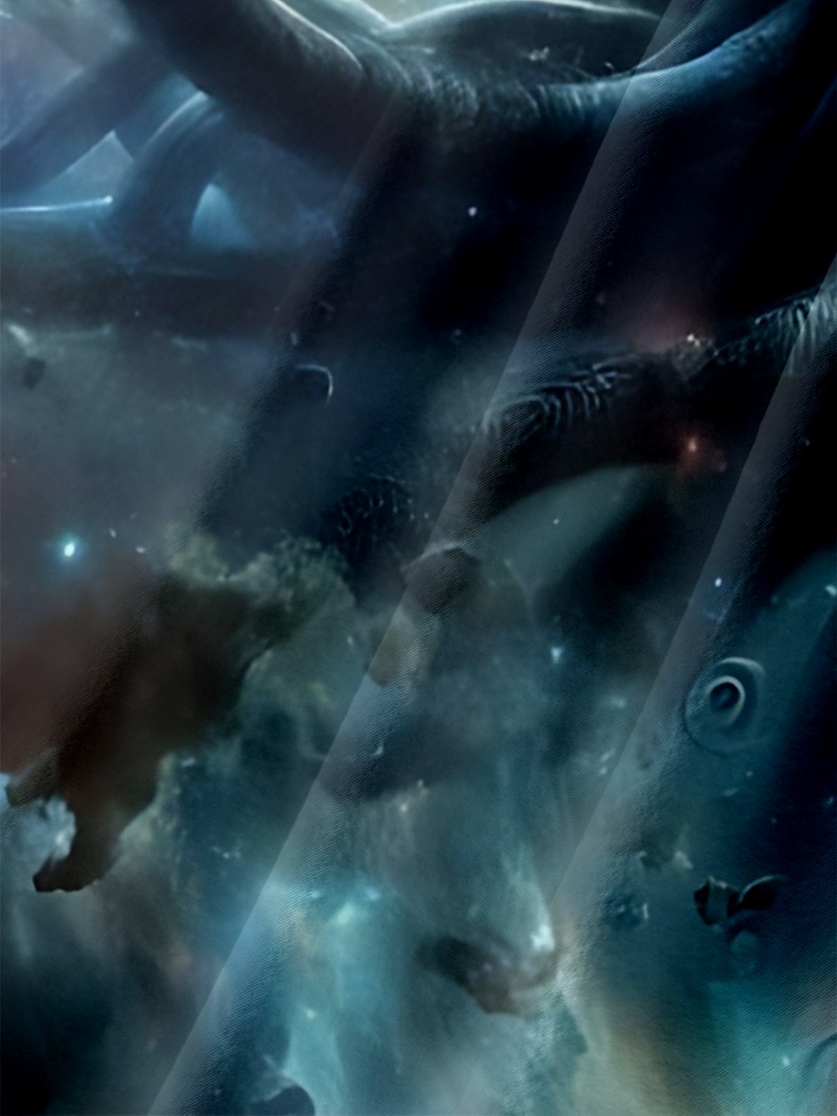 Moisture Wicking Gradient Ocean Octopus Space Chest Pocket Hawaiian Shirt