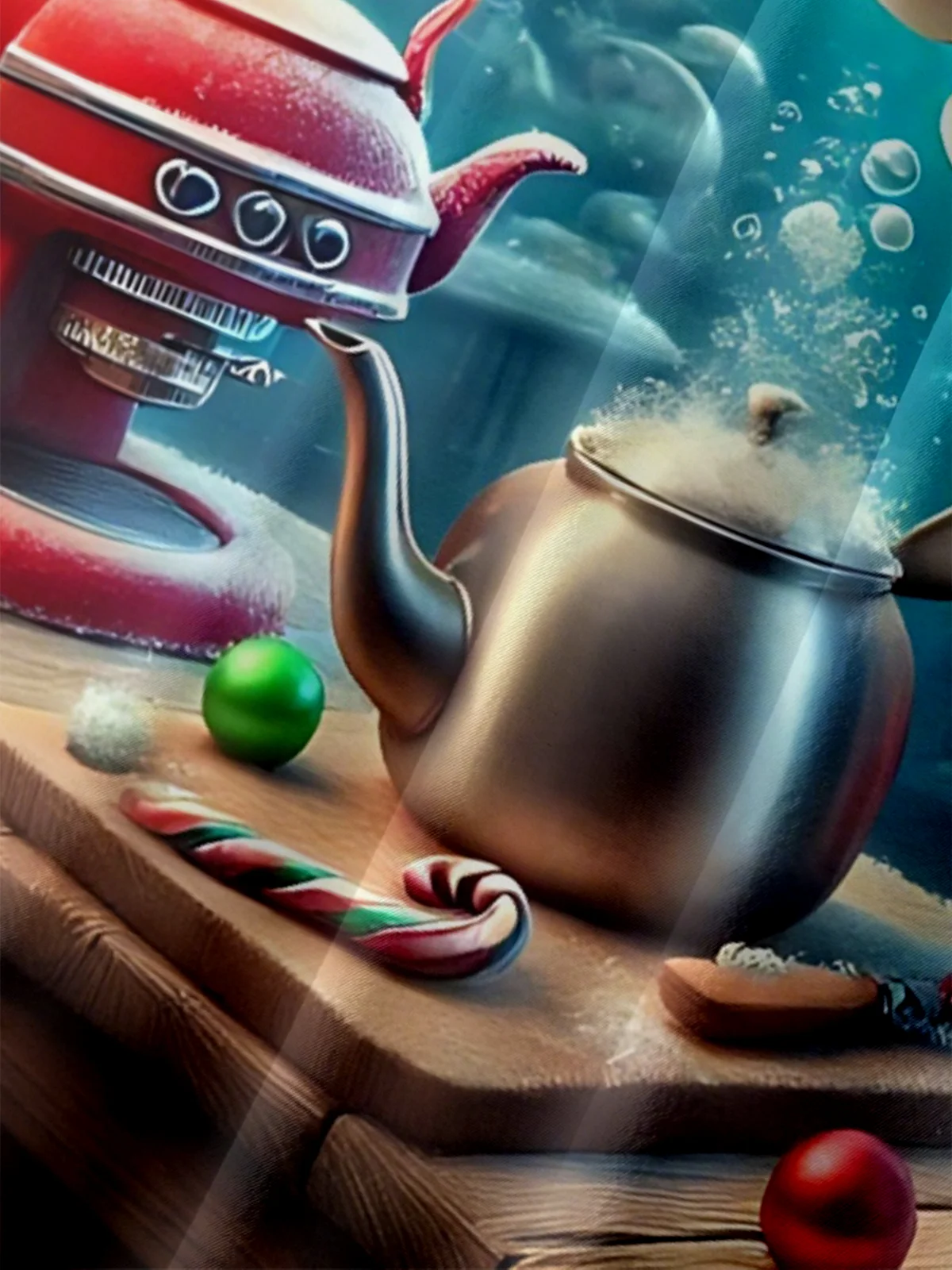 Moisture-Wicking Christmas Shark Chest Pocket Hawaiian Shirt