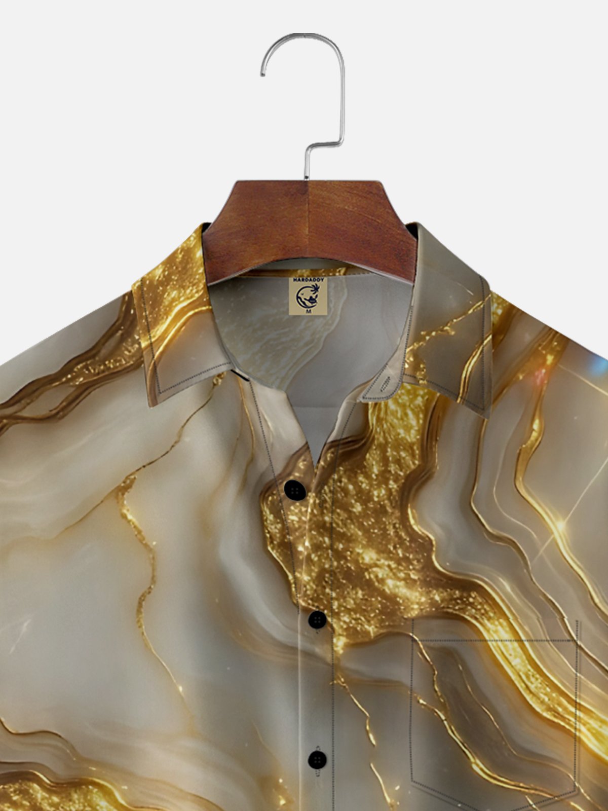 Moisture Wicking Abstract Gradient Geometric Chest Pocket Holiday Shirt