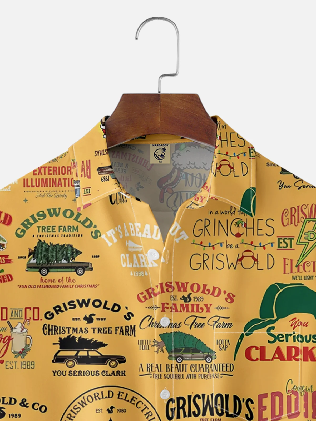 Moisture Wicking Christmas Griswold Chest Pocket Hawaiian Shirt