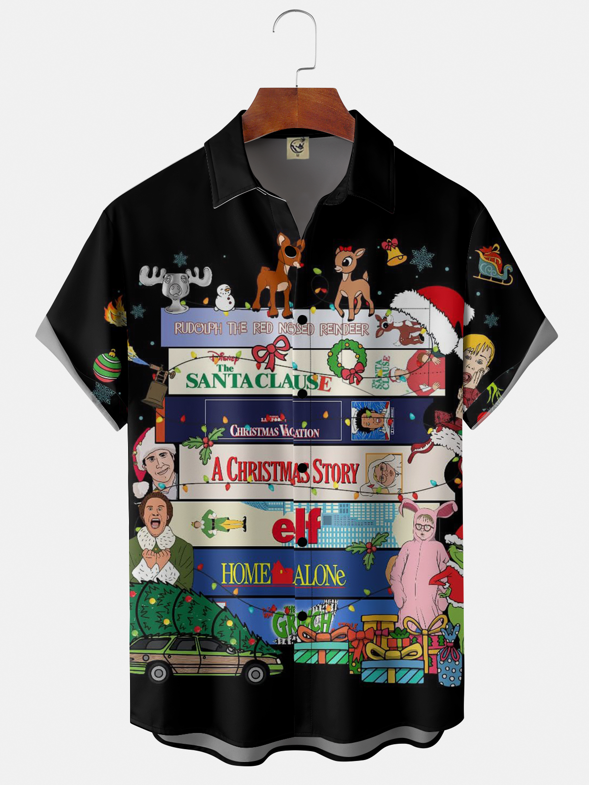 Moisture Wicking Christmas Story Movie Chest Pocket Holiday Shirt