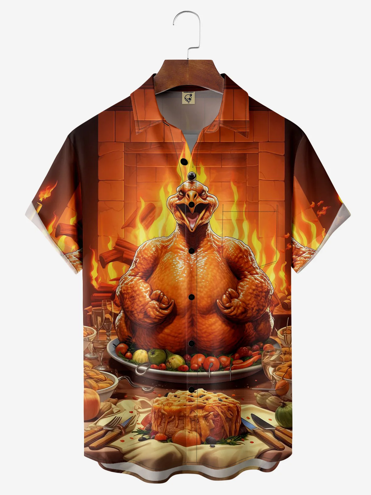 Moisture-wicking Thanksgiving Turkey Funny Chest Pocket Casual Shirt