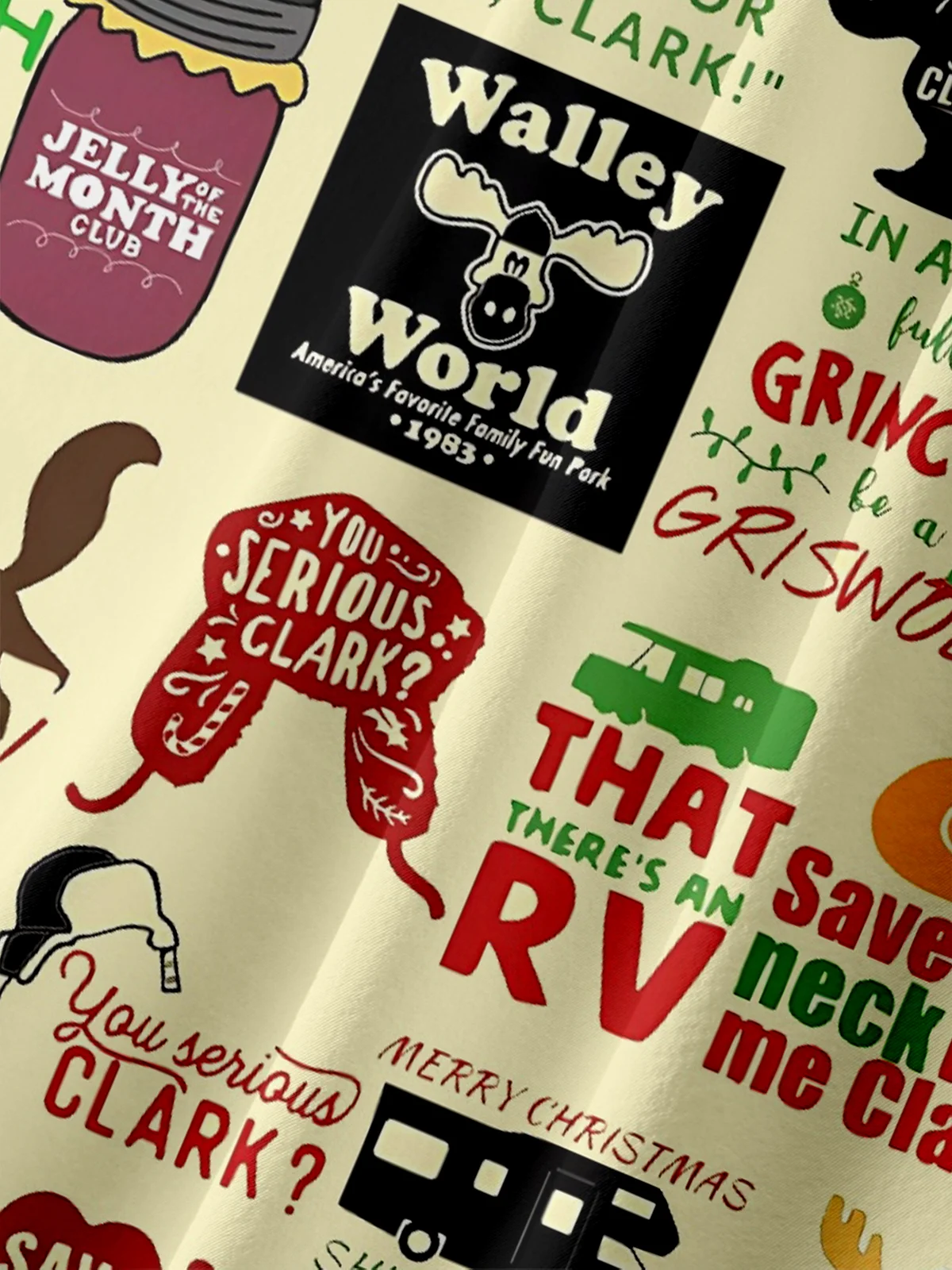 Moisture Wicking Christmas Griswold Chest Pocket Hawaiian Shirt