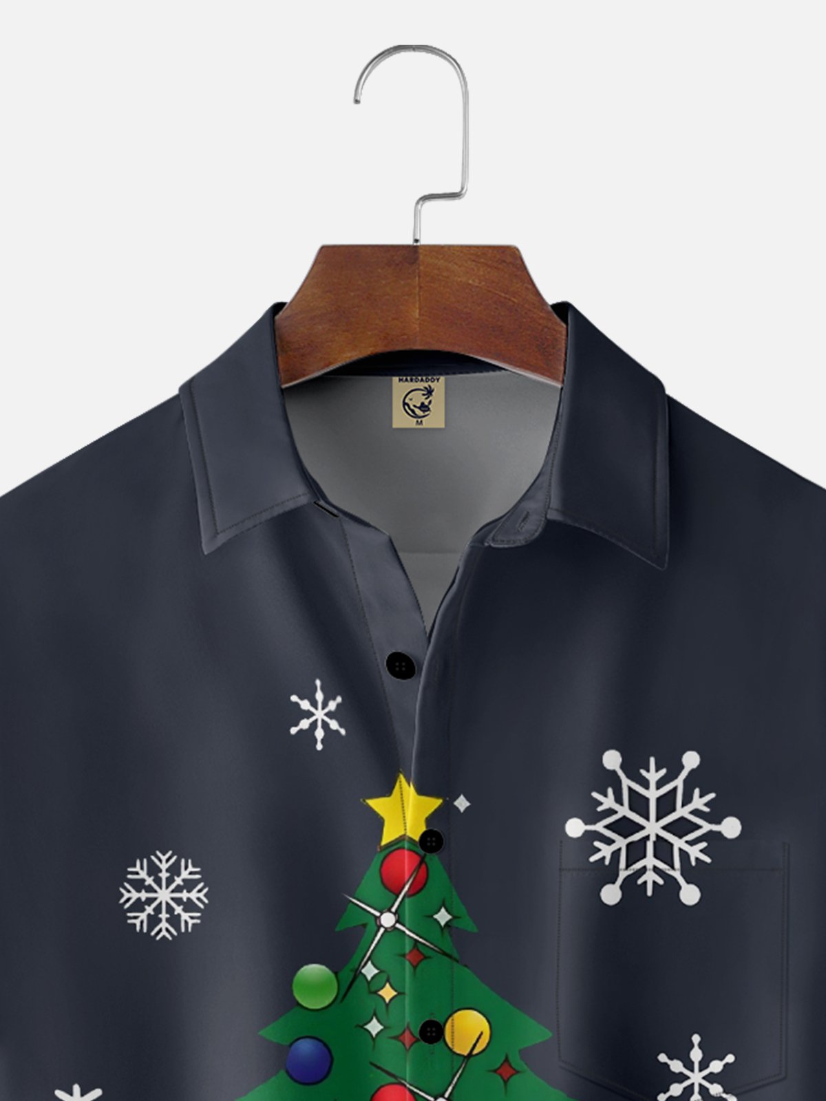 Moisture Wicking Christmas Gorilla Chest Pocket Hawaiian Shirt