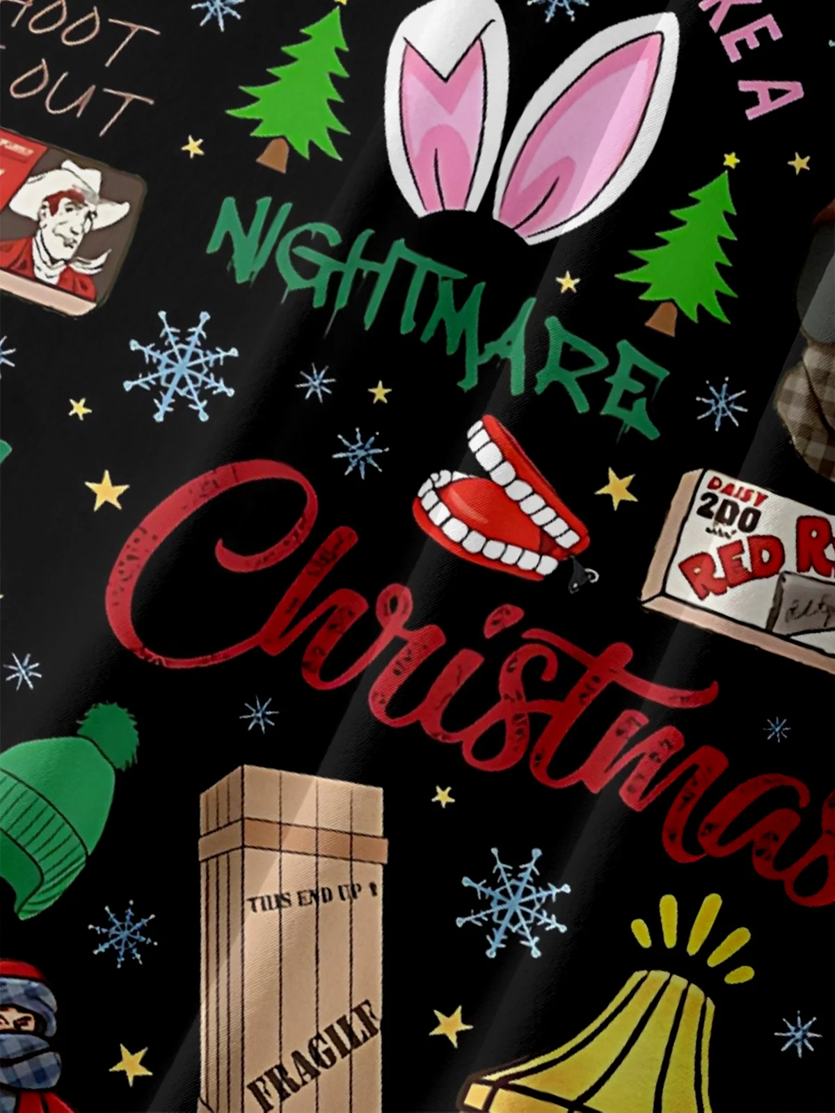 Moisture Wicking Christmas Story Chest Pocket Hawaiian Shirt