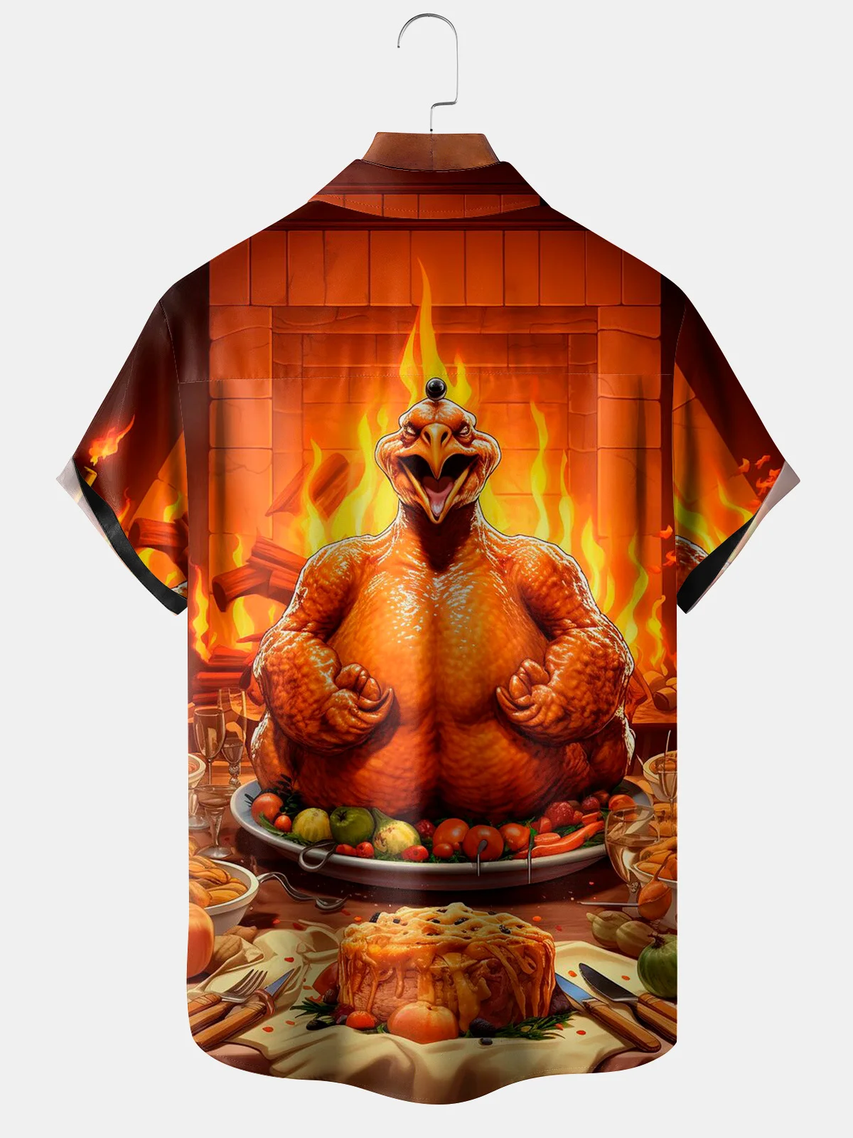 Moisture-wicking Thanksgiving Turkey Funny Chest Pocket Casual Shirt