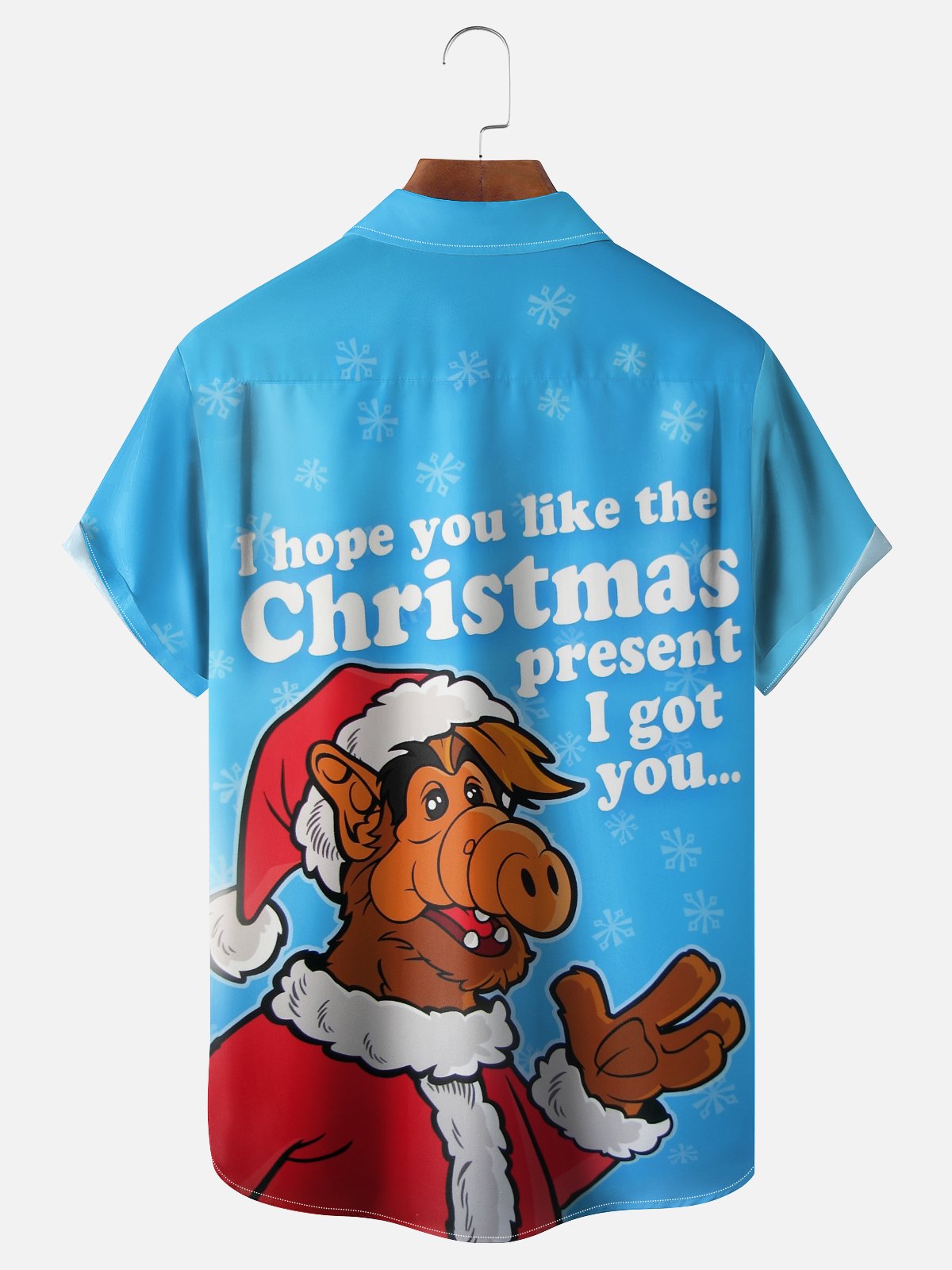 Moisture-wicking Christmas Aliens Chest Pocket Casual Shirt