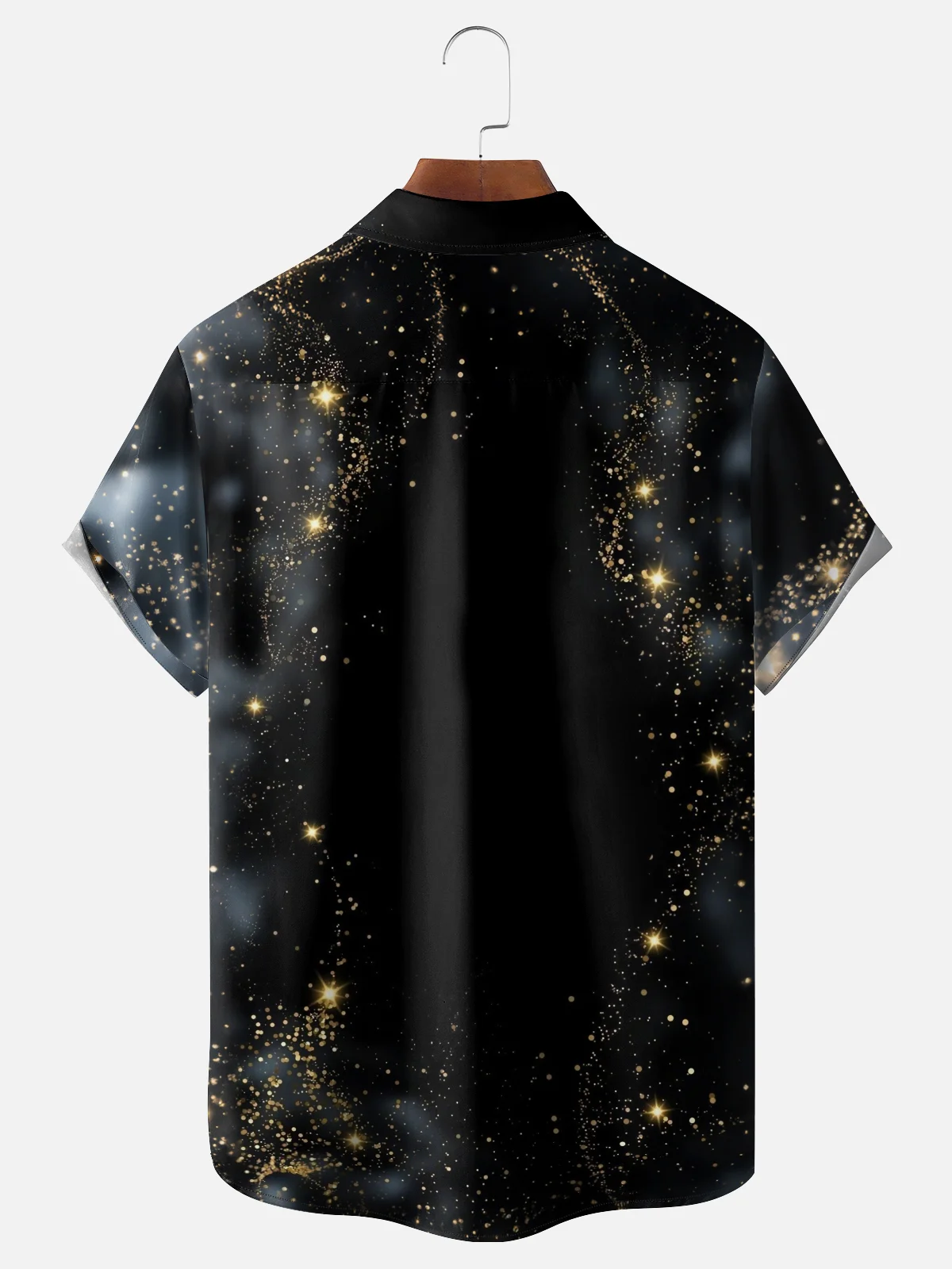 Moisture-wicking Christmas Santa Claus Motorcycle Chest Pocket Casual Shirt