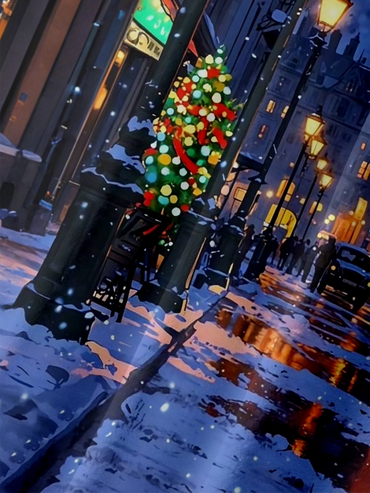 Moisture-wicking Christmas Tree Bus Clock Tower Chest Pocket Casual Shirt