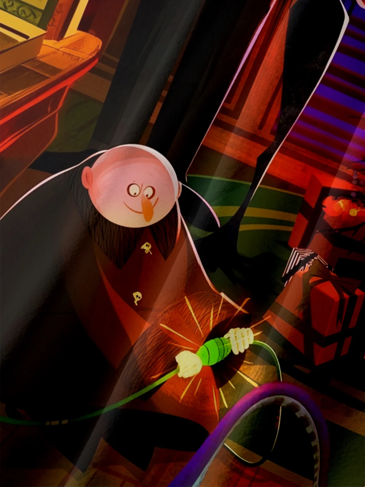 Moisture-wicking Christmas Tree Family Cartoon Chest Pocket Casual Shirt