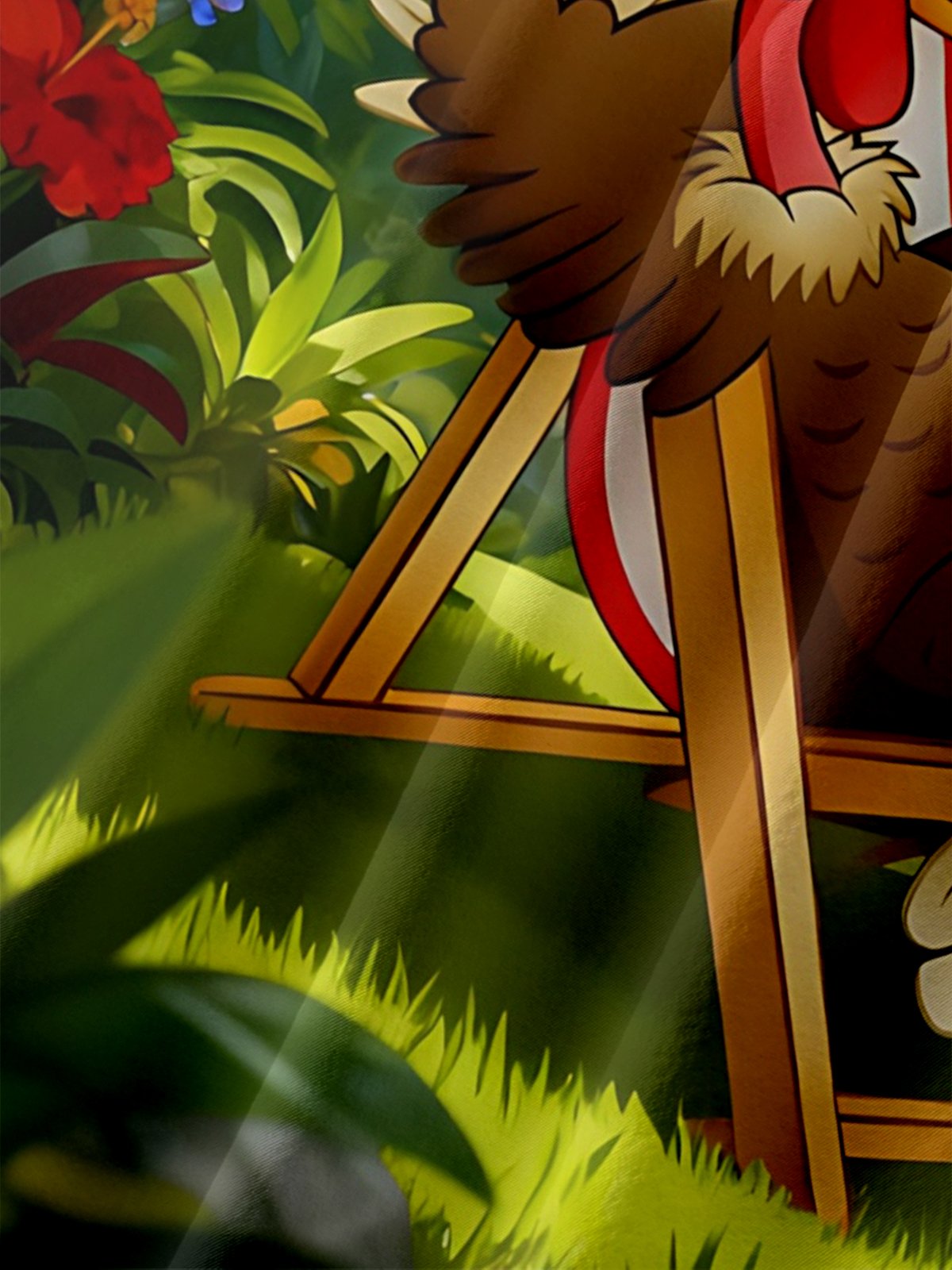 Moisture Wicking Thanksgiving Fun Outdoor Vacation Turkey Chest Pocket Hawaiian Shirt