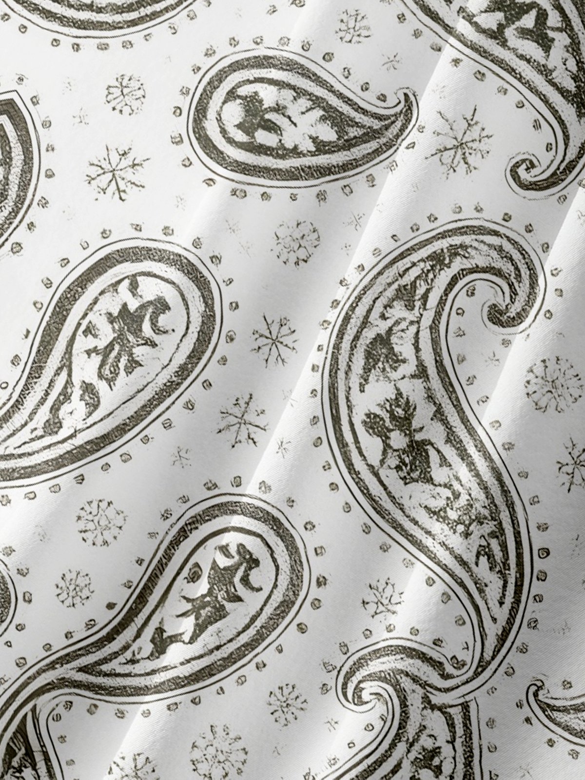 Moisture-wicking Christmas Tree Paisley Chest Pocket Holiday Shirt