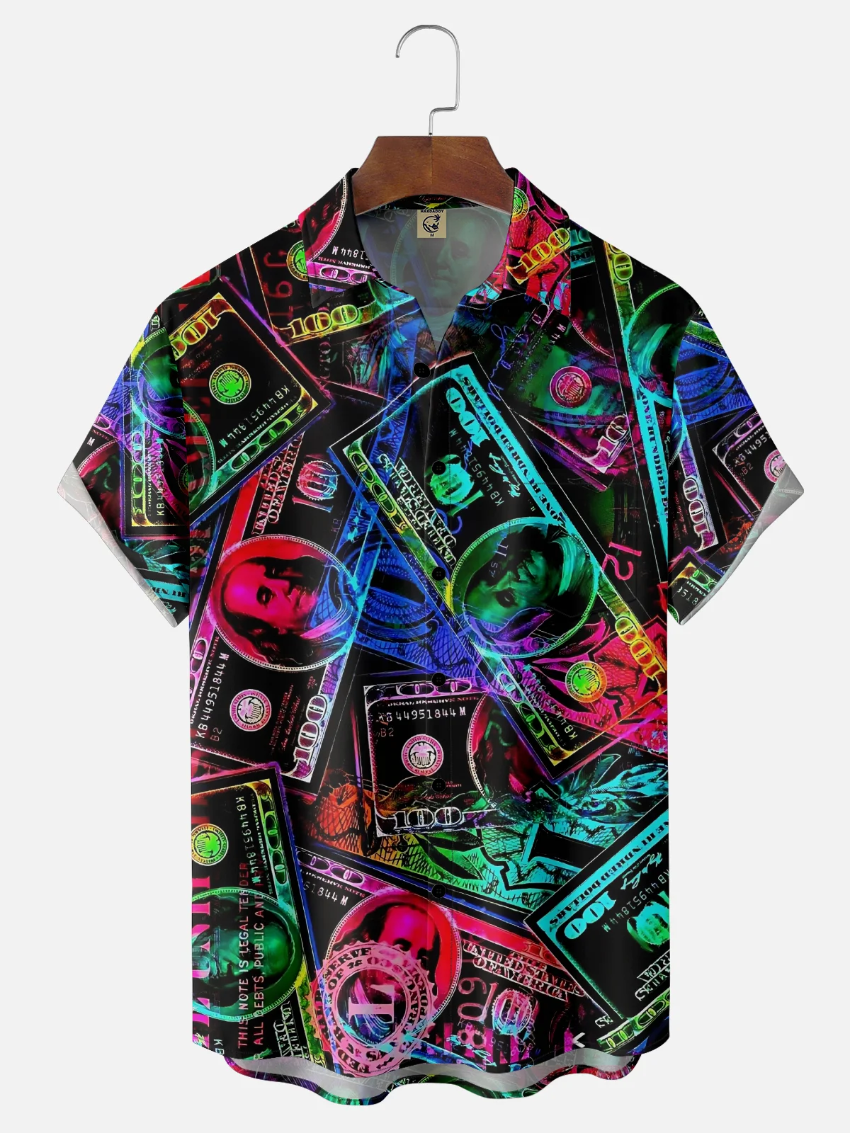 Moisture-wicking Music Festival Fun Punk Rock Money Chest Pocket Casual Shirt