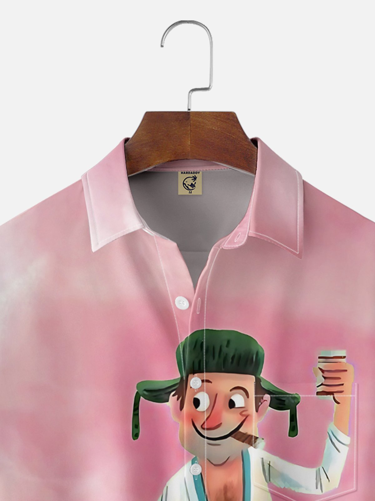 Tall Size Moisture Wicking Crazy Christmas Vacation Eddie Chest Pocket Hawaiian Shirt