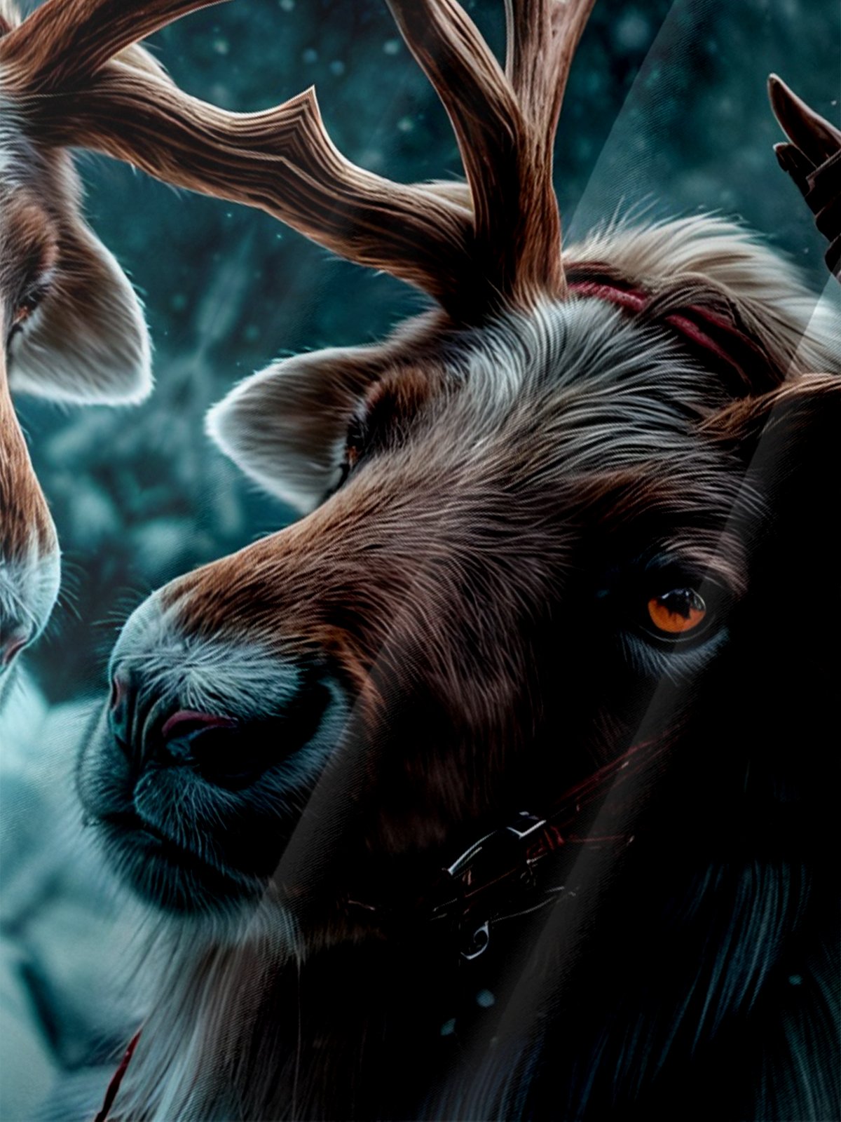 Moisture-wicking Christmas Santa Claus Elk Axe Chest Pocket Casual Shirt