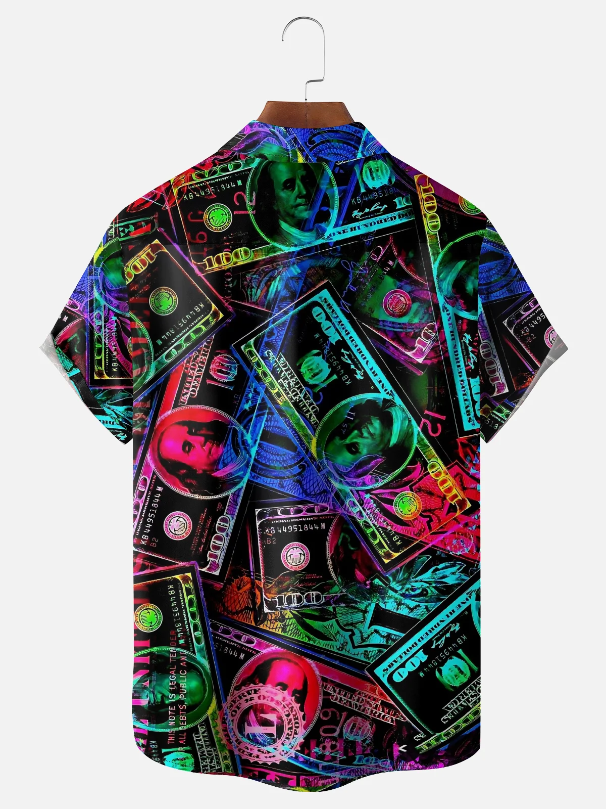 Moisture-wicking Music Festival Fun Punk Rock Money Chest Pocket Casual Shirt