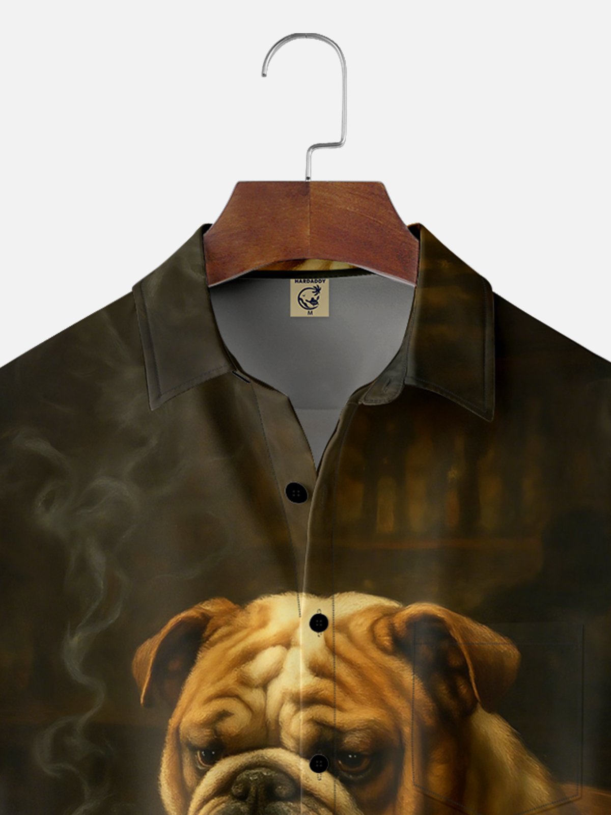 Moisture-wicking Fun Dog Poker Cards Chest Pocket Casual Shirt