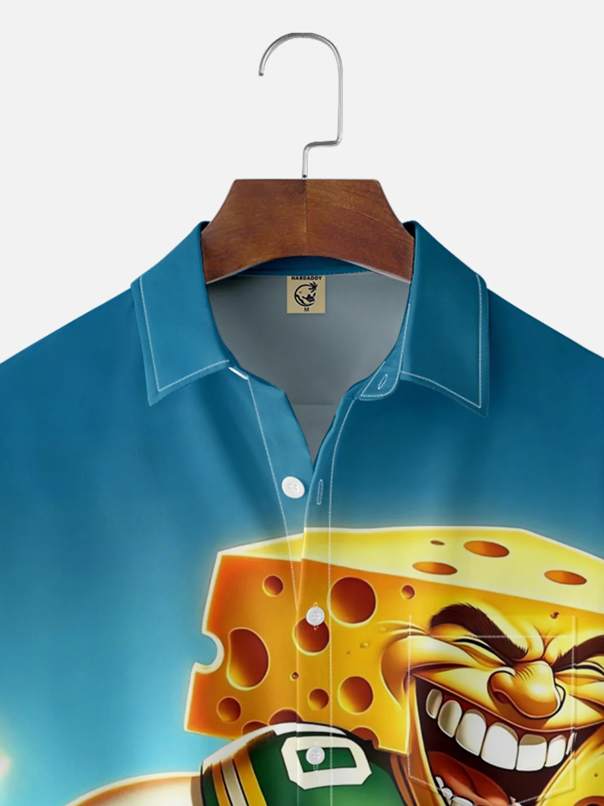 Moisture-wicking American Football Green Bay Art Packers Chest Pocket Casual Shirt