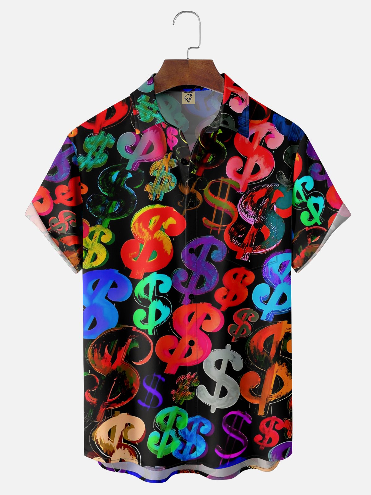 Moisture-wicking Music Festival Fun Hip-Hop Rock Coins Chest Pocket Casual Shirt