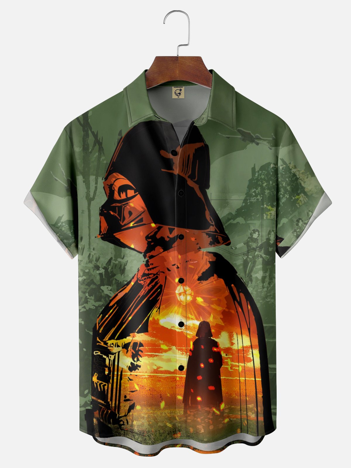 Moisture-wicking Star Universe Chest Pocket Casual Shirt