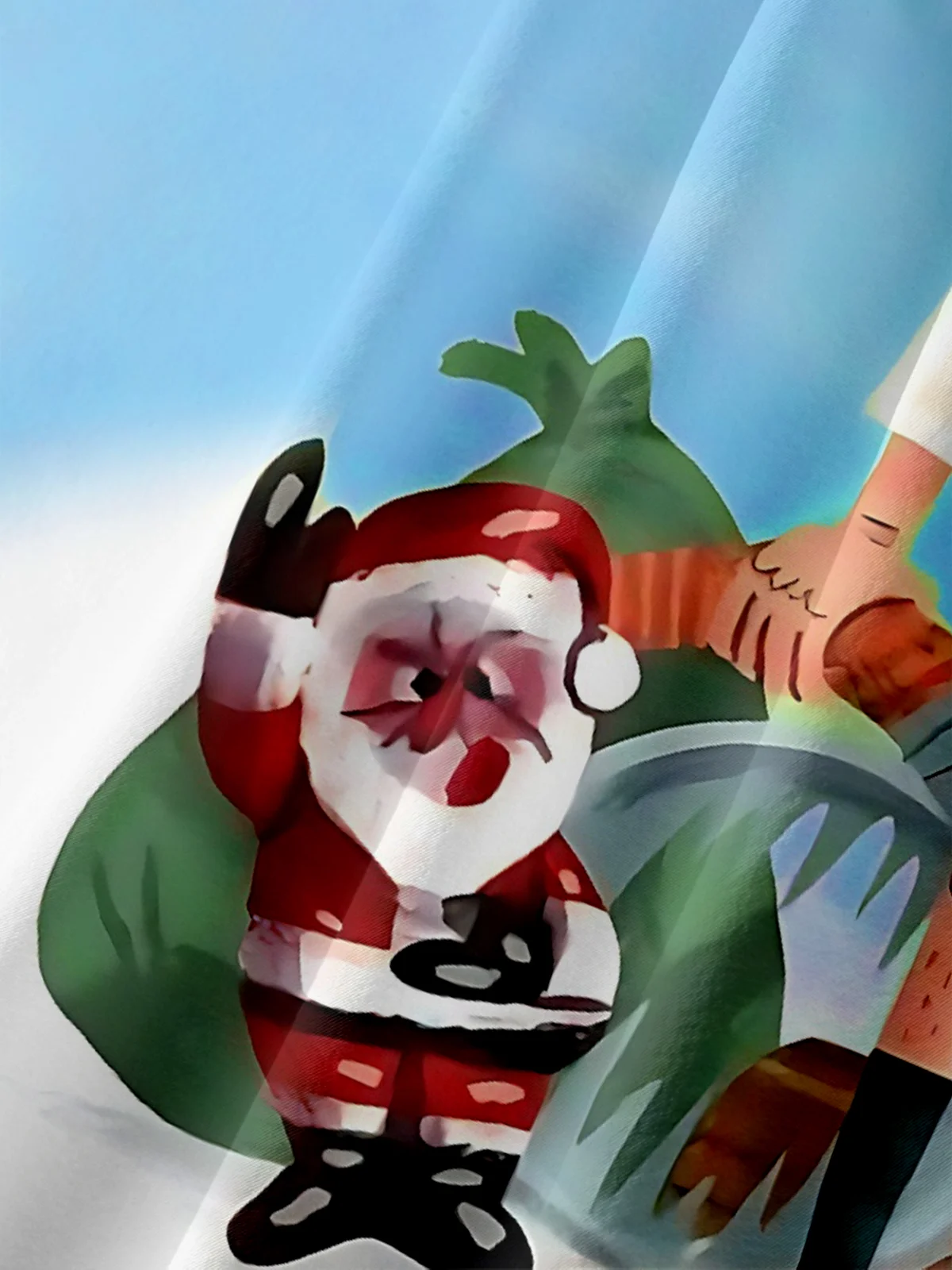 Tall Size Moisture Wicking Crazy Christmas Vacation Eddie Chest Pocket Hawaiian Shirt