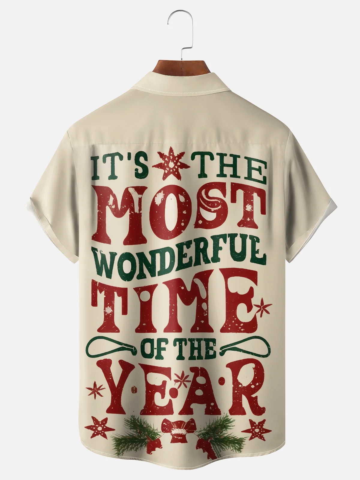 Moisture-wicking Christmas Fun Slogans Chest Pocket Casual Shirt