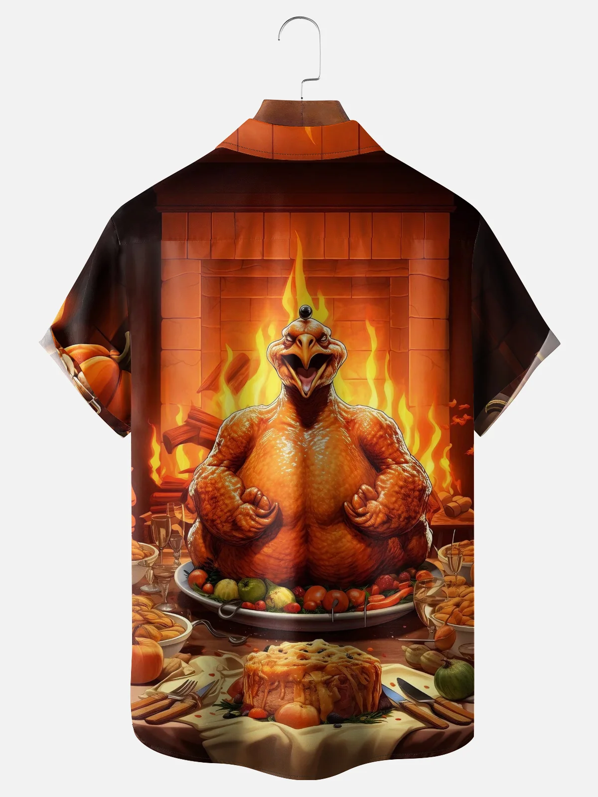 Moisture-wicking Thanksgiving Turkey Funny Chest Pocket Casual Shirt
