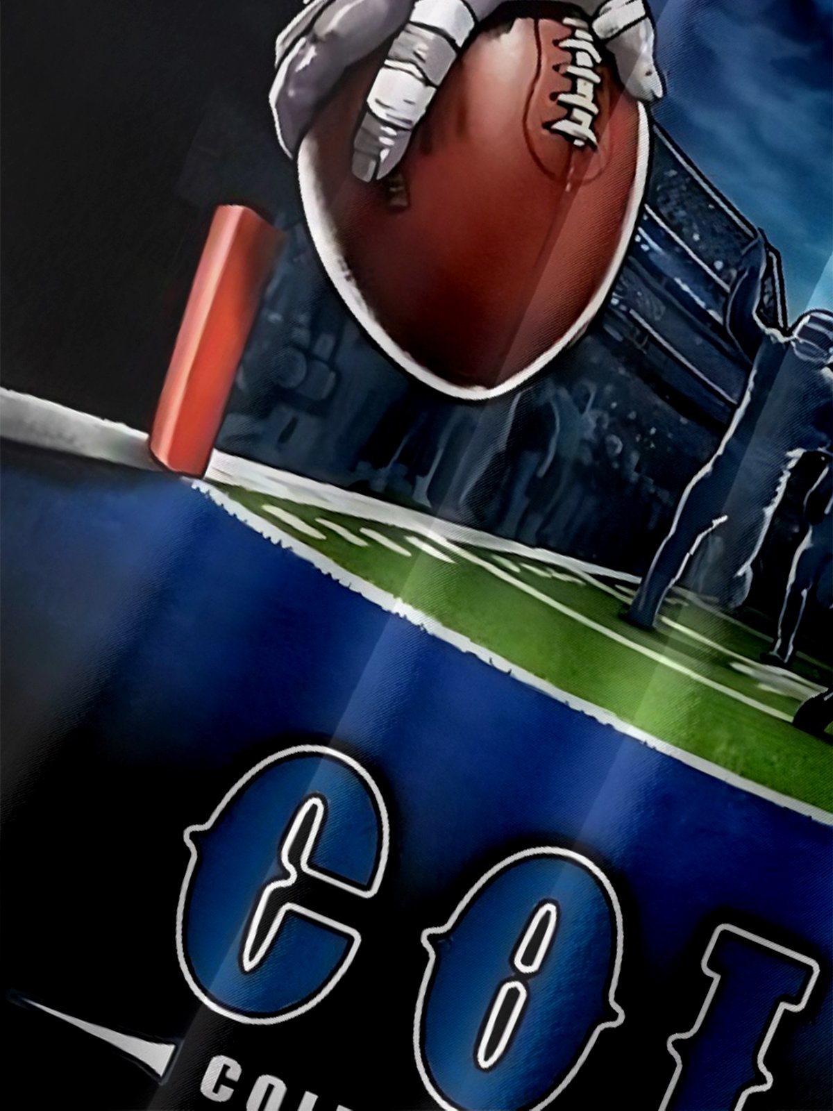 Moisture-wicking American Football Polis Art Pony Chest Pocket, Casual Shirt